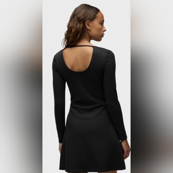 Hudson Jeans Long Sleeve Skater Dress Soft Midi Side Pockets Size XS - Picture 2 of 12